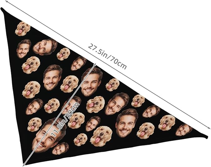 Custom Dog Bandana for Cat Dog Pet Add Your Design Personalized Neckwear Bandanas with Your Text Logo Image Customized Pet Scarf Funny Gifts Style 06