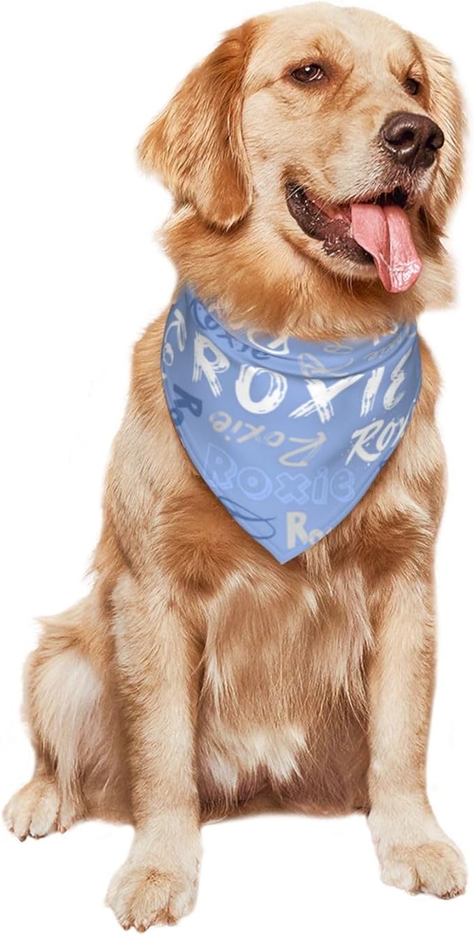 Custom Pet Scarf Personalized Dog Bandana with Name Personalized Add Your Text Bibs Triangle Head Scarfs Gift for Small Medium Large Dogs Cats Baby Puppy Pets Accessories