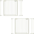 29.5-40.6" Magnetic Baby Gate for Stairs, Baby Safety Essentials, Auto Close Gate for Doorways, Easy Install Pressure Mounted Dog Gate Indoor, Pet Gates for Dogs, White (2 Pack)