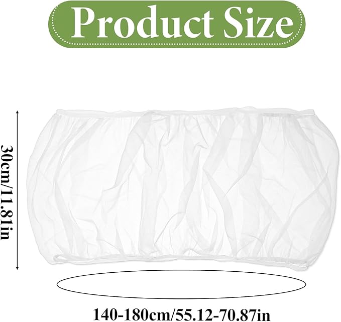 Bird Cage Seed Catcher White Bird Cage Net Cover Adjustable Birds Cages Netting Seed Catcher Stretchy Birds Cages Guard for Parrot Enclosures