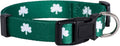 Native Pup St Patricks Dog Collar- Saint Patrick Green Shamrock Pet Collars- St. Patrick’s Lucky Irish- Cute Boy Girl Puppy Gift- Adjustable for Small, Medium, Large Breeds (Shamrock, Large)