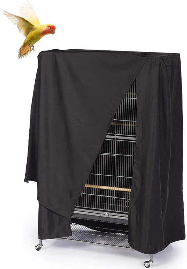 Bird Parrot Cage Cover Waterproof Extra Large Good Night Parrot Birdcage Covers for Parakeets Budgies Macaw Square Cages (M: 35x25x47in/ 89x64x120cm)