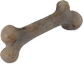 Pet Qwerks Dinosaur BarkBone, Nylon Dog Bone for Aggressive Chewers Chew Dog Toy, Bacon Flavor - Medium 8.5"