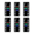AQUANEAT 6 PCS Aquarium Thermometer Strips, Fish Tank Thermometer Sticker, Terrarium Water Temperature Test (1.58" x 0.67")
