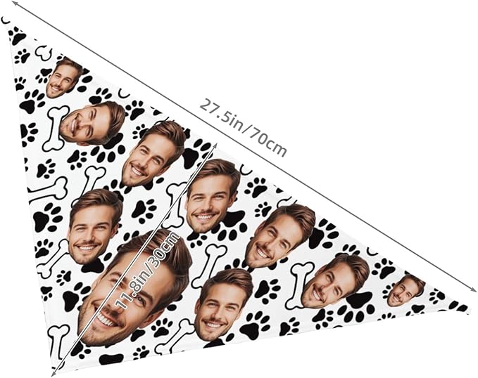 Custom Dog Bandana for Cat Dog Pet Add Your Design Personalized Neckwear Bandanas with Your Text Logo Image Customized Pet Scarf Funny Gifts Style 11