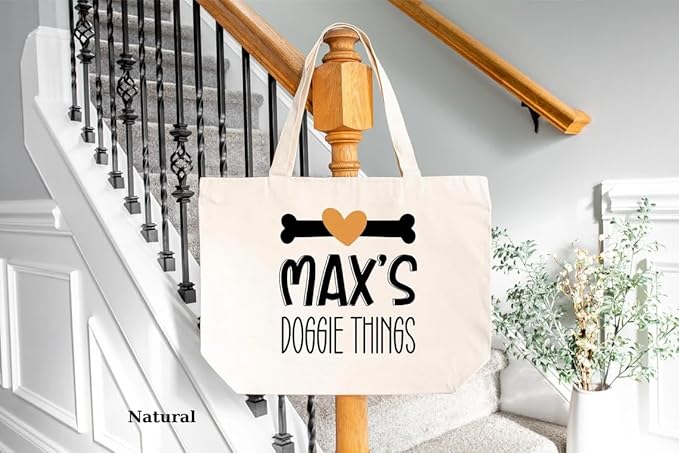 Custom Pet Bag, Custom Dog Mom Gift, Dog Owner Gift, Dog Lover Gift, Gift For Dog Mom, Personalized Dog Tote Bag, Cotton Canvas Tote