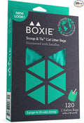 Boxie Sustainable Scoop & Tie Pet Waste Bags, 120 Count, Leak-Proof, Easy-to-Tie Handles, Eco-Friendly, Odor Control, EPI Technology, Durable for Cat Litter & Dog Waste