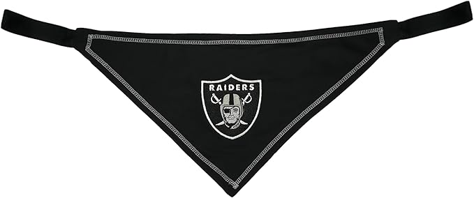Pets First NFL Las Vegas Raiders TIE Bandana, Large/X-Large. Dog Bandana Scarf Bib for Pet Cat Dog. The Ultimate Game-Day, Party Bandana