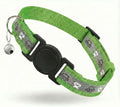 Cat Collar Breakaway, Reflective Kitten Collar with Bell, Safety Buckle Kitten Collar, Lightweight, Adjustable, Comfortable, Suitable for Boy Girl Cats (7"-13") Emerald