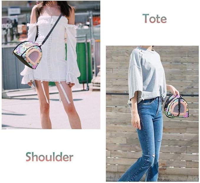 Hamiledyi Hamster Carrier Bag Gerbil Outgoing Travel Pouch Sugar Glider Breathable Carrying Strap with Zipper Suitable for Rat Hamster Mice