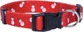 Native Pup Christmas Dog Collar- Winter Holiday Collars for Pets- Xmas Gift for Puppy- Santa, Reindeer, Snowman, Candy Cane, Red Green- Girl Boy- Small, Medium, Large Breeds (Snowman, Small)