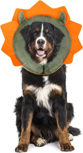 IEUUMLER Inflatable Recovery Dog Collar, Protective Donut Cone, Adjustable Soft Collar for Dog and Cat After Surgery Prevent from Biting & Scratching EU002 - Green Demon M+