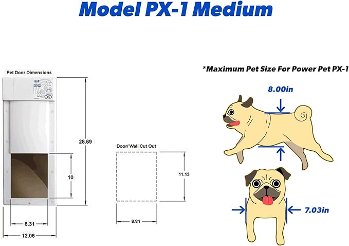 High Tech Pet Power Pet Medium Electronic Pet Door PX-1