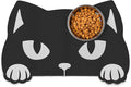 Pet Mats for Food and Water Dog Cat Food Mats Pet Feeding Mat Anti-Slip No Stains Quick Dry Floors Waterproof Placemat Food Water Bowl Mat Halloween Decorations - 23.6"x15.7" Black Cat