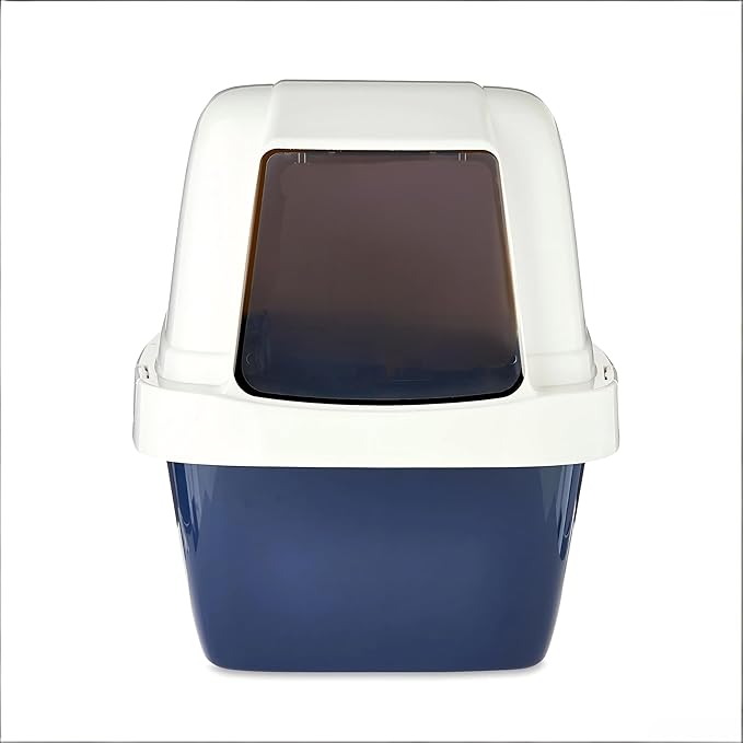 Large sifting Hooded Enclosed cat Litter Box, semi-Closed pet Litter Container with sifting Tray