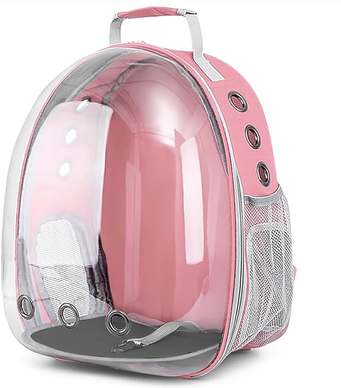 Pet Backpack Carrier,Bubble Backpack Cat Carrier,Pets and Small Dogs,Space Capsule Pet Carrier for Traveling, Walking, Hiking and Outdoor Activities (Pink)