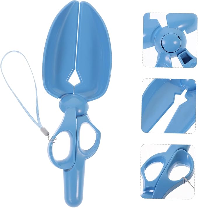 Portable Scissors Shape Dog Pooper Scooper with High-Tension Springs Small Lightweight Pet Waste Picker for Indoor Outdoor Use Plastic Poop Scoop Tool for Dogs Cats Puppies