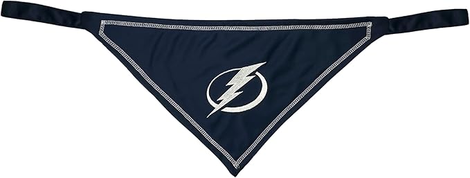 Pets First NHL Tampa Bay Lightning TIE Bandana, Size Large/X-Large. Dog Bandana Scarf Bib for Pet Cat Dog. The Ultimate Game-Day, Party Bandana