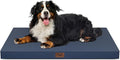 Outdoor XXL Dog Bed Waterproof, Dog Bed for Extra Large Dogs, Orthopedic Egg Crate Foam Pet Bed with Washable Removable Oxford Cooling Cover, 47x29 Inch, Navy