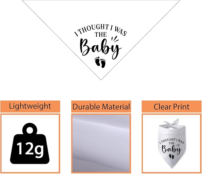 Pregnancy Announcement Dog Bandana I Thought I was The Baby Gender Reveal Dog Baby Coming Soon Announcement Photo Props for Large Medium Small Dogs