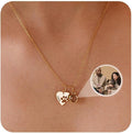 Personalized Cute Dog Cat Paw Name Necklace Forever Love Custom Heart Pendant Pet Name Necklace Gift for Pet Lovers