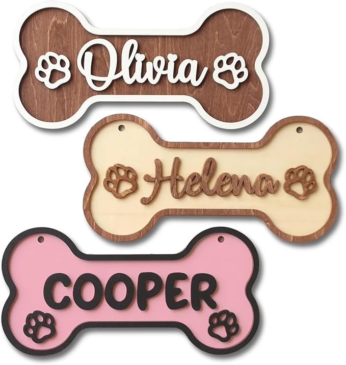 Custom Dog Room Decor Dog Crate Accessories Name Plate Doghouse Name Sign Decor Gift for Pet Lover
