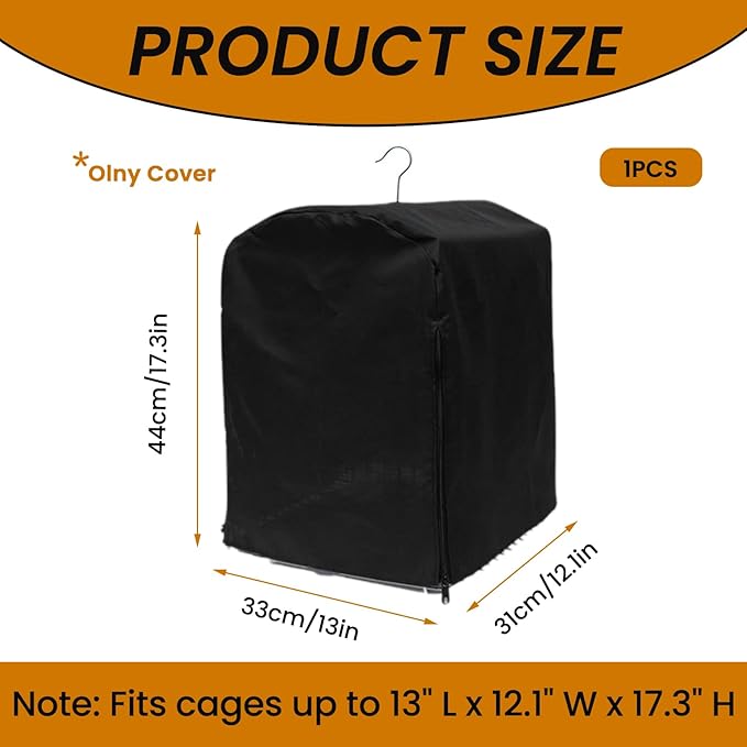 Bird Cage Cover for Night, Bird Cage Cover Shield, Black-Out Birdcage Cover, Good Night Windproof Light-Proof Cage Accessories for Parakeets Lovebirds Parrot (Only Covers)