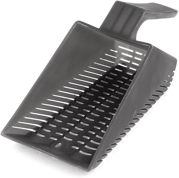 XMHF Aquarium Fish Tank Garden Sand Scraper Cleaning Pan Scoop Shovel Gray
