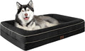 Waterproof Memory Foam Dog Beds for Extra Large Dogs Non-Slip Orthopedic Dog Beds Washable Couch Pet Bed with Removable Cover (Black, X-Large)