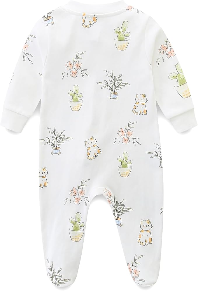 Unisex Baby Boy and Girl Zipper Onesie Toddler Footie One-Piece Infant Romper Jumpsuit