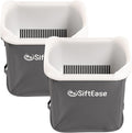 Cat Litter Sifter - SiftEase Sifting Litter Box Cleaner, Large Litter Box Sifter with Bin for Fast & Easy Scoop Free Cleaning and Longer Lasting Litter (2 Pack Dark Grey)