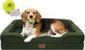 Orthopedic Dog Beds for Large Medium Dogs, Big Waterproof Memory Foam Pet Couch Bed with Removable Washable Cover, Tennis Ball Toy, 36x27
