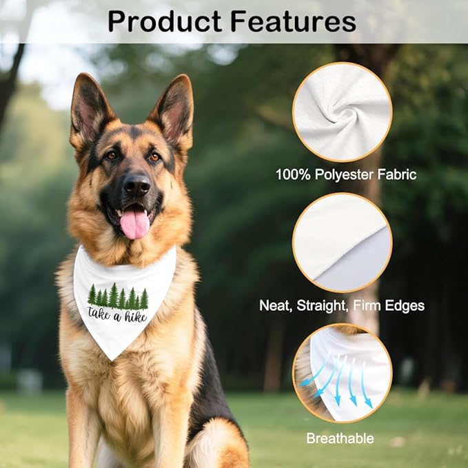 Funny Outdoor Dog Bandana, Puppy Scarf Photo Prop for Outdoor Adventure Hiking Camping Mountain, Gifts for Ranger (Tree)