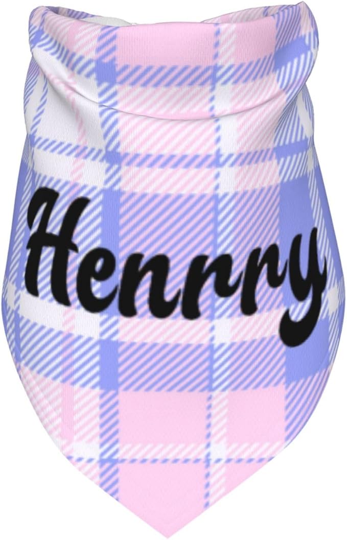 Custom Pet Scarf Personalized Dog Bandana with Name Personalized Add Your Text Bibs Triangle Head Scarfs Gift for Small Medium Large Dogs Cats Baby Puppy Pets Accessories