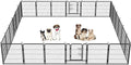 BestPet | Dog Playpen | 32 Inch, 24 Panels | Heavy Duty Metal Pet Exercise Pen | Indoor Outdoor Fence Panels | Rust-Resistant, Removable, Tool-Free Setup | Anti-Skid, Expandable Design