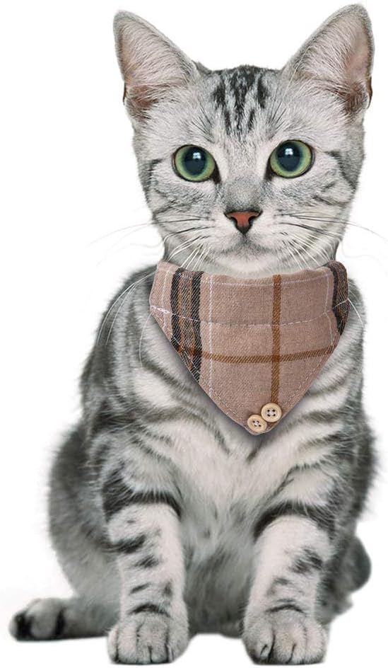 Faleela Breakaway Cat Collar with Bells - 2 Pack Cat Collar with Bells, Cat Collars with Bandana, Accessories for Pet Collars, Adjustable for Cats and Small Dogs