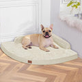 Large Orthopedic Dog Bed with Sides Big Dog Beds with Removable Washable Cover Non-Slip Waterproof Pet Bed for Medium Large Dogs - Beige L