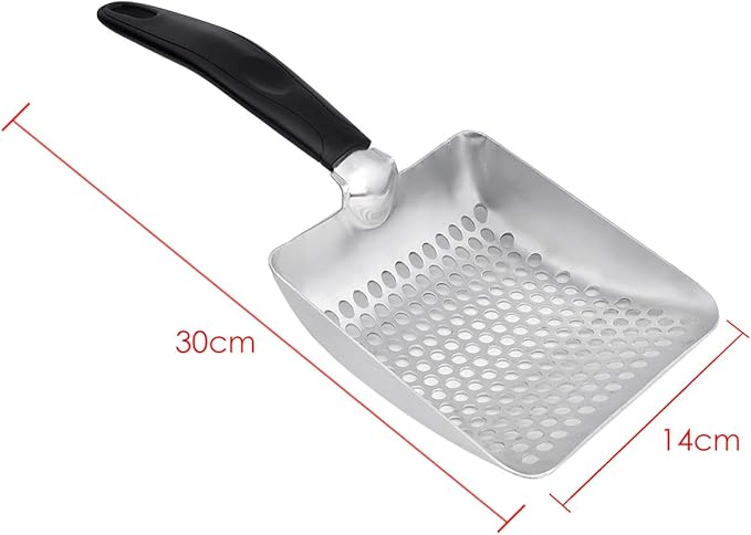 DS. DISTINCTIVE STYLE Cat Litter Scoop Deep Shovel Metal Sifter (Small Round Holes)