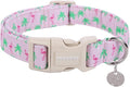 DOGWONG Cotton Dog Collar - Soft Natural Fabric, Spring/Summer Wedding Puppy Necklace for Small to Large Dogs