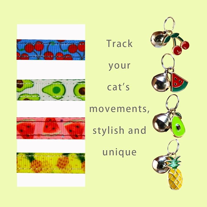 Yizepet Cat Collars with Bells, Breakaway Kitten Collar, Cute Kitty Collar, Pet Supplies Accessories