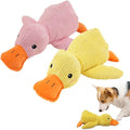 Dog Toys for Aggressive Chewers,2025 Upgraded Dog Chew Toys for Small Large Dogs,Indestructible Puppy Teething Toys,Plush Yellow Stuffed Duck Toy (Yellow+Pink, Medium)