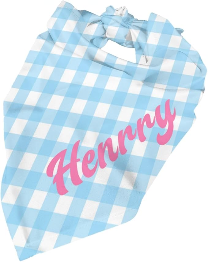 Custom Pet Scarf Personalized Dog Bandana with Name Personalized Add Your Text Bibs Triangle Head Scarfs Gift for Small Medium Large Dogs Cats Baby Puppy Pets Accessories