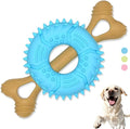 Dog Chew Toys, Indestructible Dog Toys for Aggressive Chewers - Small & Medium Breed, Durable Rubber Chew Bone Toy for Small Dogs, Tough Tire Dog Toy, Puppy toys for Teething, Anxiety & to Keep Busy