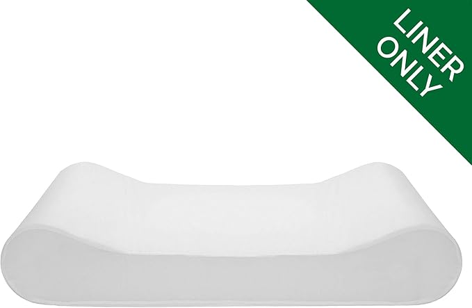 Furhaven Dog Bed Liner Water-Resistant Contour Luxe Lounger Foam Mattress Protector Cover - White, Giant