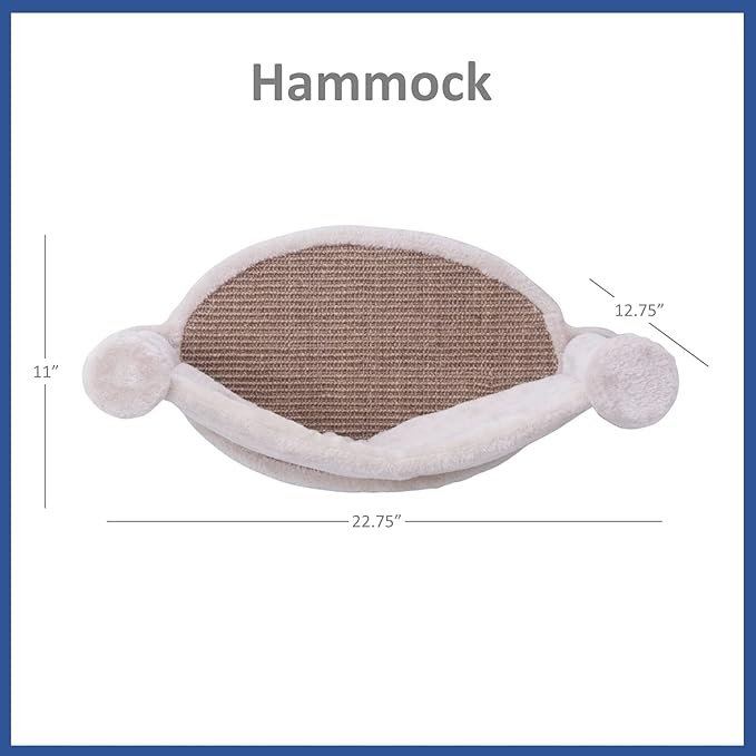 TRIXIE Wall Mounted Cat Lounge Set with Hammock & Condo – Climbing Shelve with Plush Condo & Sisal Step – Wall-Mounted Cat Furniture for Scratching & Lounging – Gray-Brown, 18.75 x 11 x 11.25 in