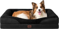 EHEYCIGA Orthopedic Dog Bed for Large Sized Dog, 41x27x7.5 Inch Large Memory Foam Dog Couch Bed with Sides, Waterproof Liner & Washable Removable Cover, Bolster Pet Sofa, Black