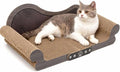 Sofa Shaped Cat Scratching Board,26.6" Extra Large Scratcher Bed for Large Cat Multi-Cats, Scratch Boards Lounge Bed,Cat Couch Furniture Protector(Wood Color)