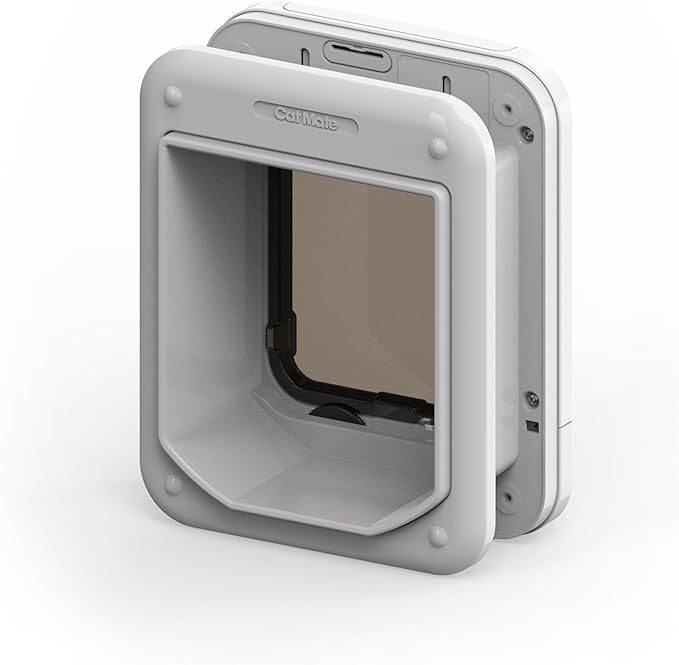 Cat Mate Microchip Activated Cat Flap (360) - ISO and AVID Compatible, Door for Entry Control of up to 30 Cats or Small Dogs, for Single/Multiple Glazing, UPVC, Walls and Wood, White