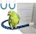 2Pcs 11.8’’Bird Rope Perches,Bendable Climbing Standing Chew Cage Toys Unique&Simulate Natural Color Bungee Toys for Small to Regular Size Birds