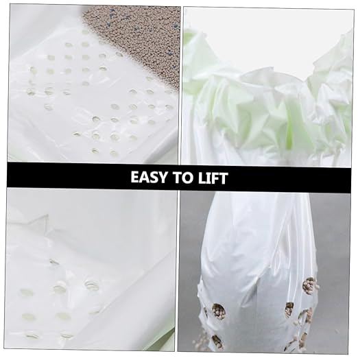 HANABASS 2sets Pet Cat Litter Filter Bag Bags Large Hole Automatic Closing Design 7pcs*2